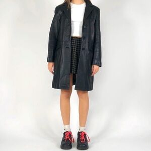 vintage 90s black leather jacket